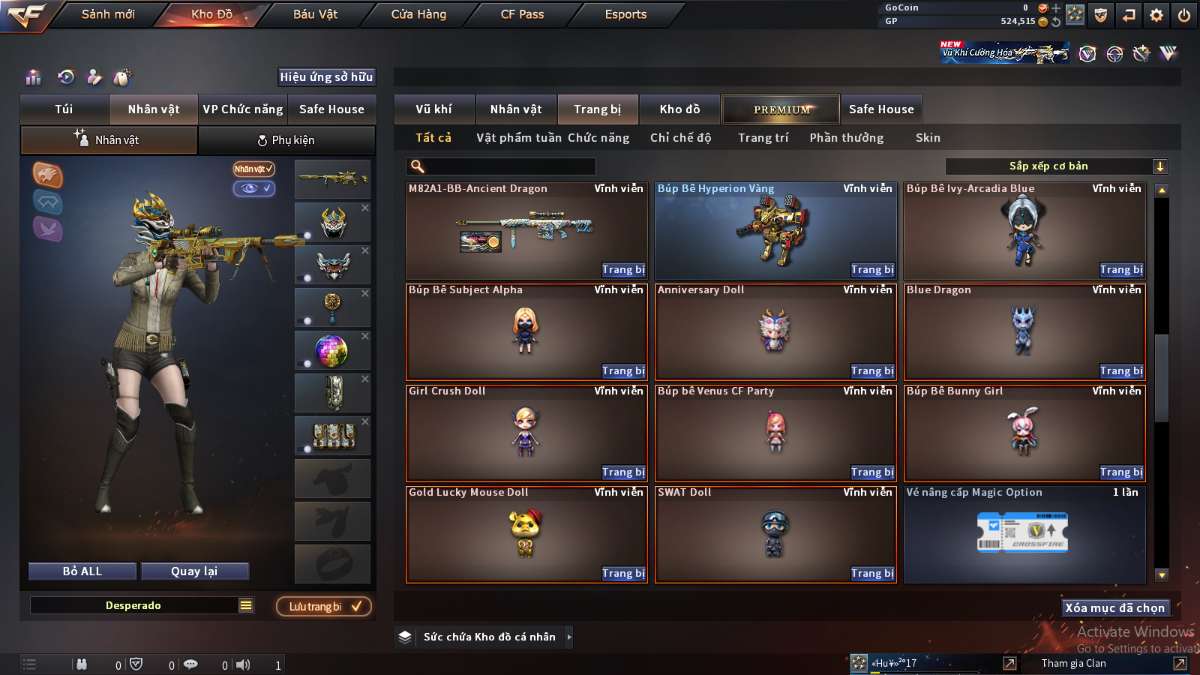 shop acc cf uy tin gia re